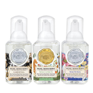 Michel Design Works Mini Foaming Hand Soap Set
Includes: Gardenia,
Wild Lemon, Magnolia