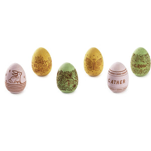 Hallmark Decorative Wooden Easter Eggs, Set of 6