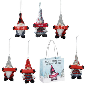 Mini Gnome for the Holidays Personalized Ornament Names Beginning with Letters A to I
