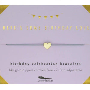 Lucky Feather Gold Bracelet Some Birthday Love - Free Shipping