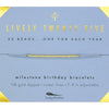 Lucky Feather Gold Bracelet Twenty-One Milestone Birthday - Free Shipping