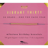 Lucky Feather Gold Bracelet Thirty Milestone Birthday - Free Shipping