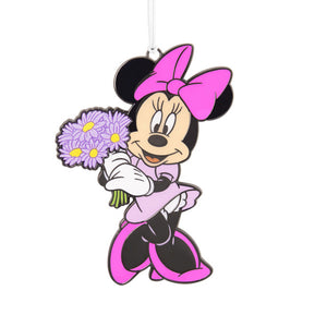 Hallmark Disney Minnie Mouse With Flowers Metal With Dimension Hallmark Ornament