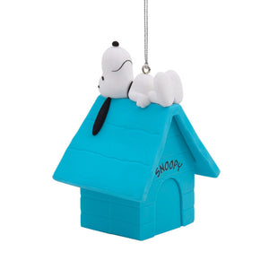 Hallmark Peanuts® Snoopy on Blue Doghouse Hallmark Ornament