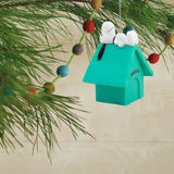 Hallmark Peanuts® Snoopy on Turquoise Doghouse Hallmark Ornament