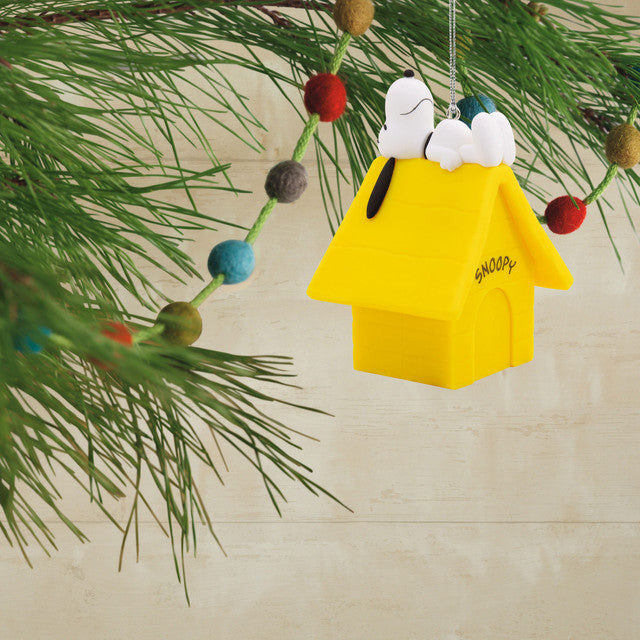 Hallmark Peanuts® Snoopy on Yellow Doghouse Hallmark Ornament – Steve's ...