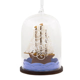 Hallmark Signature Ship in a Bottle Glass Cloche Hallmark Ornament