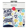 Hallmark Hallmark Channel Peace & Love Novelty Crew Socks
