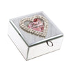 Love Beyond Belief Silver Tone Jeweled Music Box Plays Unchained Melody