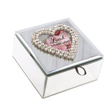 Love Beyond Belief Silver Tone Jeweled Music Box Plays Unchained Melody