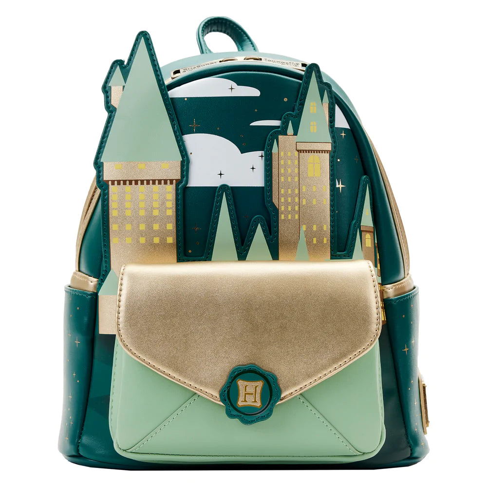 disney castle mini backpack Harry Potter Golden Hogwarts Castle Mini-Backpack