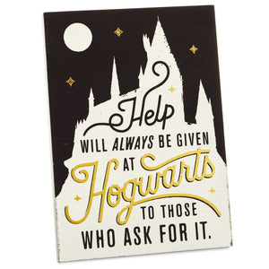 Hallmark Harry Potter™ Help At Hogwarts™ Wood Quote Sign, 5x7
