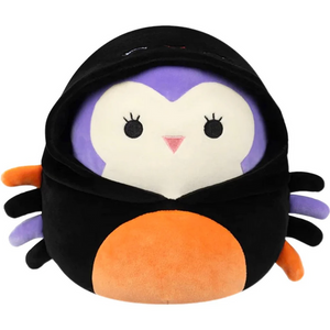 Halloween Squishmallow Holly the Owl in Spider Costume 12" Stuffed Plush by Kelly Toy