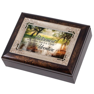 Retirement Time for a New Adventure Traditional Music Jewelry Keepsake Box