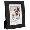 Matted Black Wood Picture Frame Holds 4"x6" or 5"x7" Photo