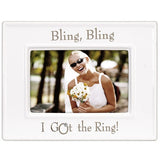 Malden Bling Bling I Got The Ring Glazed Ceramic 4"x6" Photo Frame