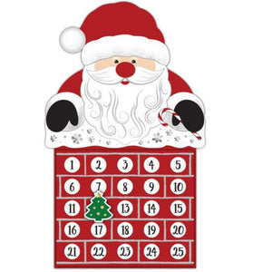 Malden Magnetic Tree Santa on Chimney Countdown Wall Advent Calendar 9"x15"