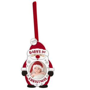 Malden 2023 Baby's 1st Christmas Santa Ornament Holds 2.5"x2.5" Photo