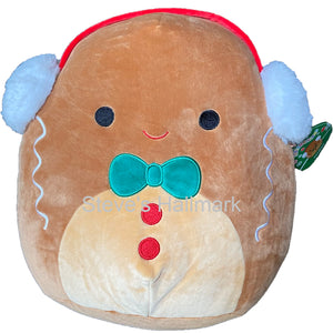 Christmas Squishmallow Jordan the Gingerbread Boy 12" Stuffed Plush by Kelly Toy
