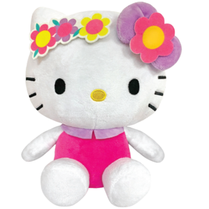 8.5" Hello Kitty with Flower Headband Stuffed Plush