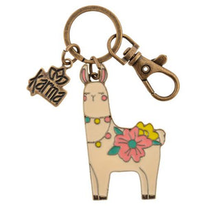 Enamel Keychain Llama