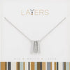 Silver Trio Bar Layers Necklace