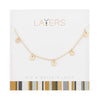 Gold Flat Disc Layers Necklace