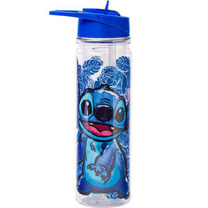 18 Oz. Disney Lilo and Stitch Floral Sketch with Glitter Tritan Water Bottle