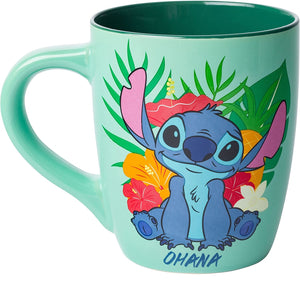 Stitch Glass Mug, Lilo and Stitch Glass Mug, Ohana Mug, 13oz coffee mug