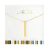Gold Single Bar Layers Necklace