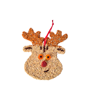 Mr. Bird Rudolph the Red Nose Reindeer Christmas Cookie Bird Seed Ornament