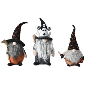Halloween Gnome with Broomstick Standing Stuffed Plush 22"