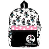 Disney Minnie Mouse Pink and Black Digital Print Canvas Mini Backpack