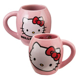 Hello Kitty with Red Bow Pink 18 oz. Oval Ceramic Mug