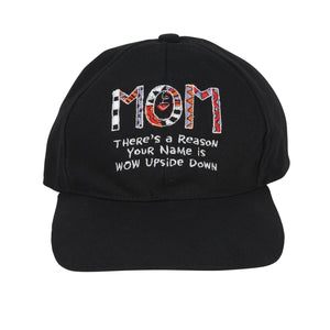 Mom is WOW Upside Down Embroidered Baseball Cap Hat