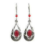 Silver Forest RBED OPN TEAR W/STONE Earrings