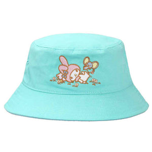 My Melody & Flat Embroidered Bucket Hat