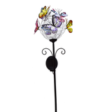 28.3" LED Solar Fluttering Butterfly Garden Stake