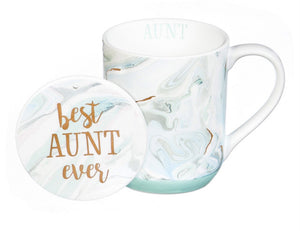 Best Aunt Ever Cup and Coaster Set