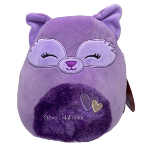 Valentine Squishmallow Pauletta the Purple Fox with Jewel Tone Fuzzy Belly 8" Stuffed Plush by Kelly Toy