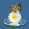 Glass Baron Butterfly Daisy Figurine