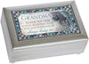 Grandma Thank You Jeweled Silver Finish Jewelry Music Box Plays Tune Edelweiss 