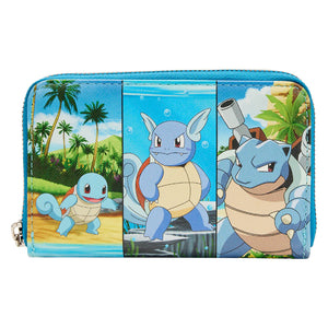 Loungefly Pokemon Squirtle Evolution Zip Around Wallet