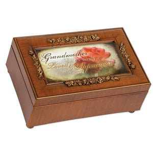 Grandmother Loved & Appreciated Traditional Music Jewelry Keepsake Box