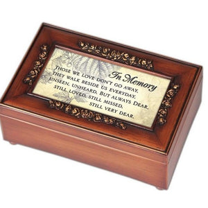 In Memory Sympathy Bereavement Jewelry Music Box Plays Wind Beneath My Wings