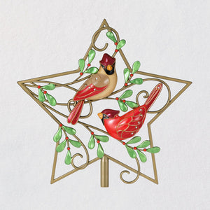 Hallmark 2022 Cardinal Couple Metal Christmas Tree Topper