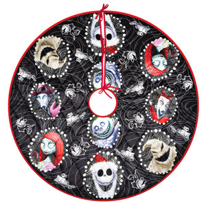 Hallmark 2023 Disney Tim Burton's The Nightmare Before Christmas Halloween Town Christmas Tree Skirt, 48"