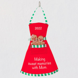 Hallmark 2022 Memories With Mom Baking Apron 2022 Fabric Ornament