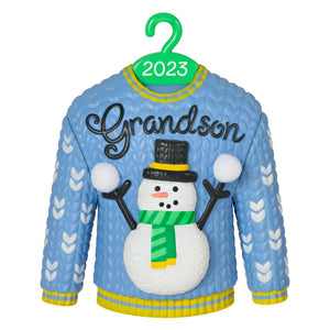 Hallmark 2023 Grandson Christmas Sweater 2023 Ornament