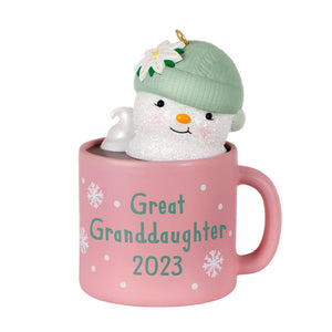 Hallmark 2023 Great-Granddaughter Hot Cocoa Mug 2023 Ornament